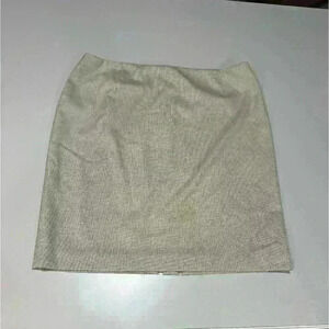 Antonio Melani Tan Check Skirt with Back Zipper Size 12